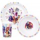 NC My Little Pony Ensemble Repas (assiette, Bol, Verre)