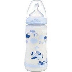 Silicone Biberon Fc+ Bleu 300ml 0-6m M Garçon Nuk