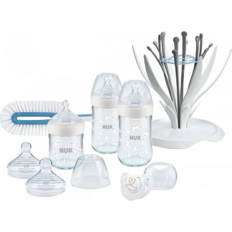 NC Grand Set 3 Biberons Nature Sense Verre Indicateur De Température Nuk