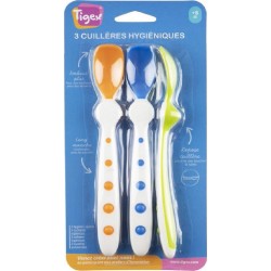 TIGEX Cuillère hygiénique bleu lot de 3 cuillères