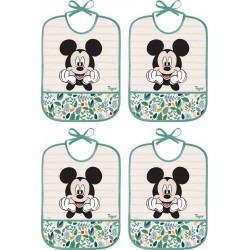 NC Lot De 4 Bavoirs Peva Imperméables Mickey