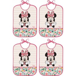 NC Lot De 4 Bavoirs Peva Imperméables Minnie