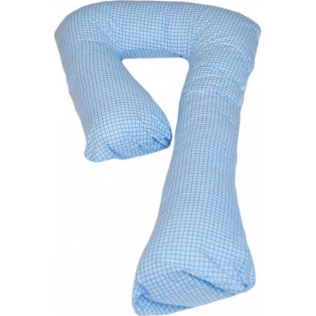 NC Coussin D'accouchement Pre/post Natal Bleu À Carreaux