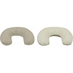 NC Coussin Appui-tête Beige À Carreaux  Crème