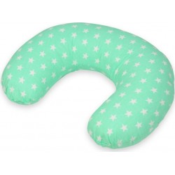 Coussin Appui-tête Etoiles Blanches Sur Fond Bleu Menthe