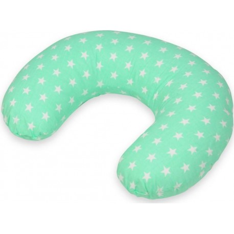 Coussin Appui-tête Etoiles Blanches Sur Fond Bleu Menthe