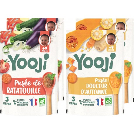 NC Lot X4 Ratatouille & Douceur D'automne Bio 12 Repas Dès 9 Mois 4 X 480g les 4 sachets de 1920g