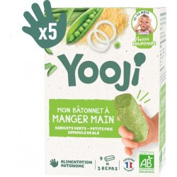 DME Yooji Bâtonnets À Manger-main Haricot Vert & Semoule Bio – 15 Repas Bébé les 5 boîtes de 1125g