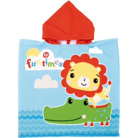 Lion Poncho Microfibre Capuche 55x55cm