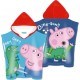 Poncho Microfibre Avec Capuche 55x55cm George Pig