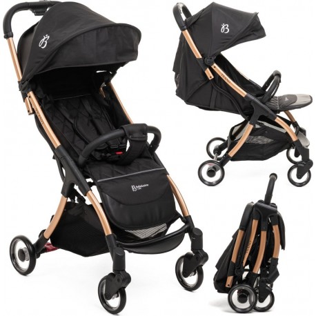 NC Bebelissimo Poussette Bébé Citadine Ultra Compacte De 0 À 36 Mois Teano Noir