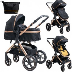 NC Bebelissimo Poussette Transformable Combinée Convertible 2 En 1 Poids 0-22Kg Nya Gold