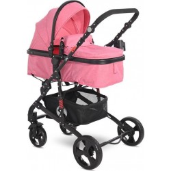 NC Poussette Combinée Transformable 2 En 1 Alba Lorelli Rose