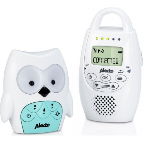 Alecto Dbx-84 Babyphone Dect Hibou, Blanc/menthe