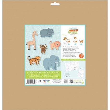 NC Kit De Mobiles À Décorer Pour Enfants Animaux De La Savane