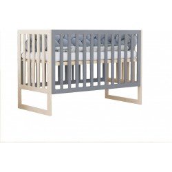 NC Lit Bébé Nappy 60 X 120 Naturel Et Gris