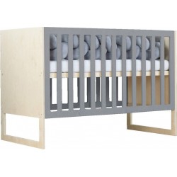 NC Lit Bébé Chruppy 60 X 120 Cm Verni Et Gris