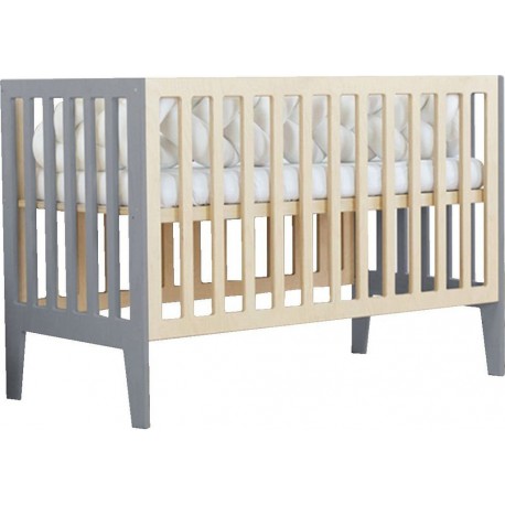 NC Lit Bébé Kippy 60 X 120 Gris Et Verni