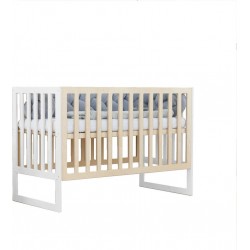 Lit Bébé Nappy 60 X 120 Blanc Et Verni