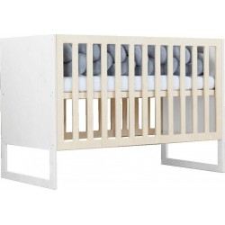 Lit Bébé Chruppy 60 X 120 Cm Blanc Et Verni