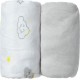 NC Babycalin Lot De 2 Draps Housse 60x120x15cm Nuage/gris