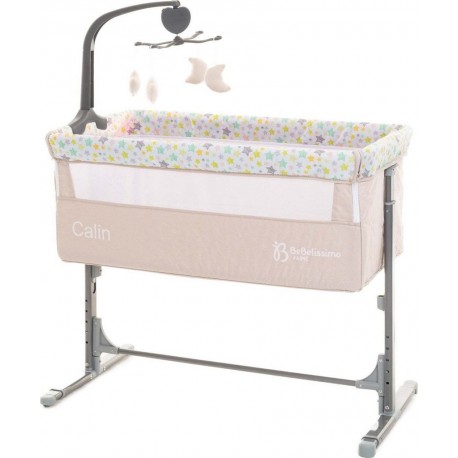 Bebelissimo Lit Cododo Berceau Bébé Lit Bébé Calin Avec Mobile Musical Dès La Naissannce Beige