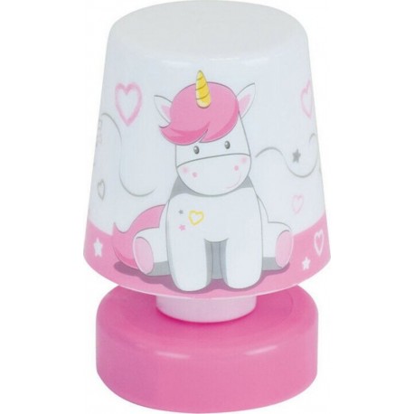 NC Veilleuse Poussoir Multicolore Licorne 11.5 Cm