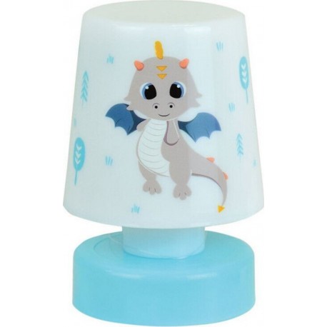 NC Veilleuse Poussoir Multicolore Léon Le Dragon 11.5 Cm