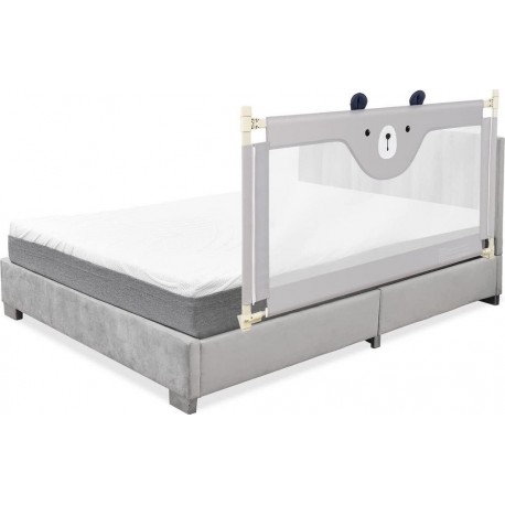 NC Barrière De Lit Bébé Portable 145x64 Cm Hauteur Réglable