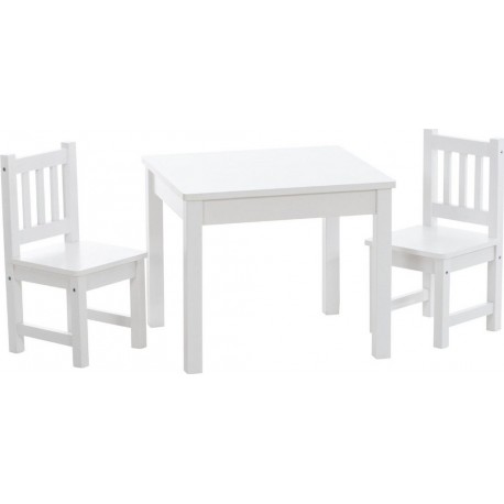 Ensemble Table Avec Deux Chaises Pour Enfants Couleur Blanc Ape10015