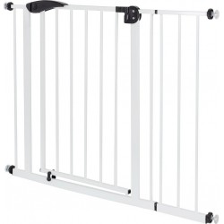 Protection De Porte Blanche, 95-105 Cm, Sans Perçage, En Métal Thermolaqué