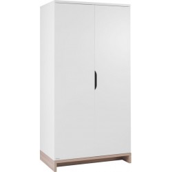 Armoire 2 Portes Lilo Blanc Bois