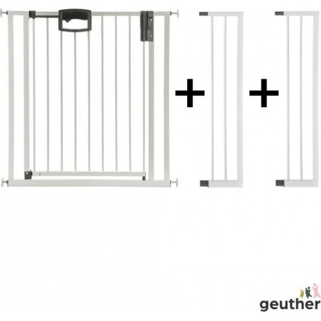 Barrière De Porte À Pression Easylock Plus Métal 112,5 Cm 120,5 Cm Blanc