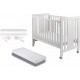 Lit Bébé Pour Matelas 60x120-monet-blanc Avec Kit Cododo