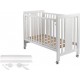 Lit Bébé Pour Matelas 60x120 Monet-blanc Avec Kit Cododo