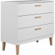 Commode 3 Tiroirs Kubi Blanc