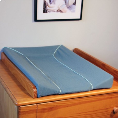 NC Looping Matelas À Langer Pvc & Housse Coton | 78x50cm | Eucalyptus