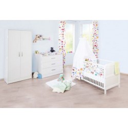 NC Chambre De Bébé Viktoria 3 Pièces Lit De Bébé Évolutif Commode À Langer