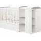 Polini Lit Combine Evolutif Teddy Blanc/gris De 60x120 Cm A 90x190cm