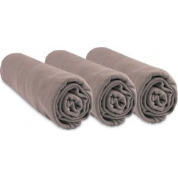 NC Lot De 3 Draps Housse Berceau 40x80 / 40x90 Bambou Taupe