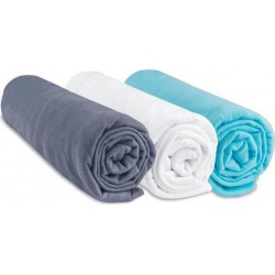 NC Lot De 3 Draps Housse Jersey 100% Coton 70x140 Cm