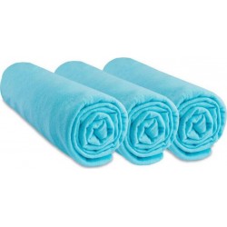 NC Lot De 3 Draps Housse Jersey 100% Coton 70x140 Cm Turquoise