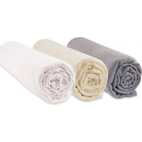 NC Lot De 3 Draps Housse Couffin 32x72 Cm 100% Coton Bio