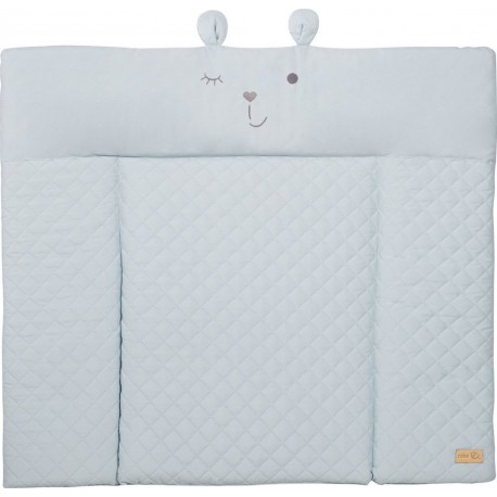 ROBA Matelas à langer roba Style – Visage d'ours – 85 x 75cm – Bleu clair