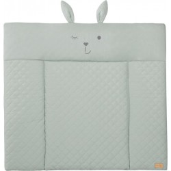 ROBA Matelas à langer roba Style – Visage de lapin – 85 x 75cm – Vert givré