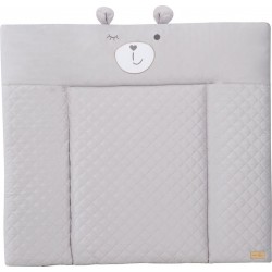 ROBA Matelas à langer roba Style – Visage d'ours – 85 x 75cm – Gris