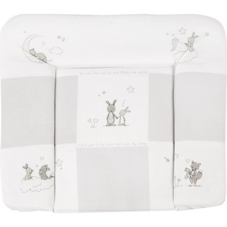 ROBA PU ROBA Matelas à langer Fox et Bunny – 85 x 75cm – Revêtu de PU