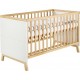 Clair Lit Bébé 70x140cm Hêtre Massif Et Blanc MiamiL 144 X H 86 X P 77 Cm