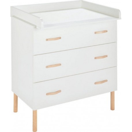 NC Commode Table À Langer Melody White