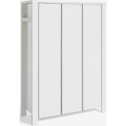 Armoire Bébé 3 Portes Bois Laqué Blanc Milano WhiteL 139 X H 195 X P 55 Cm